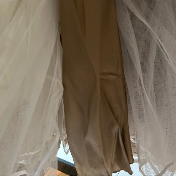 JOVANI PROM 6534 Strapless beaded glitter champagne & toffee gown size 8 - Picture 11 of 16